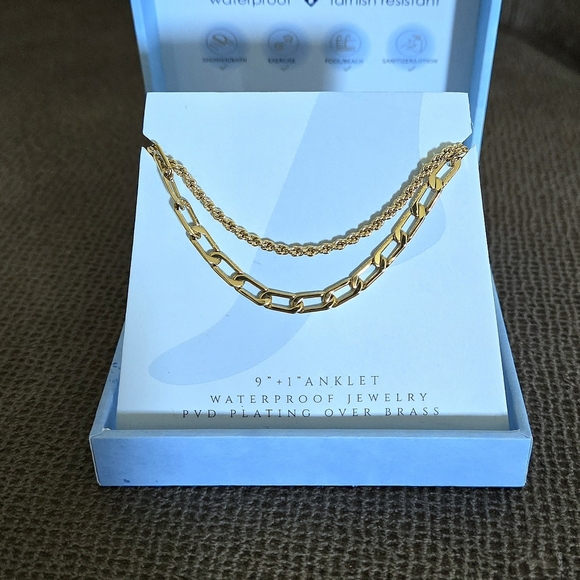 Aquamir Waterproof Double✌️Gold💛 Anklet🦶 Set - NIB - Picture 16 of 16